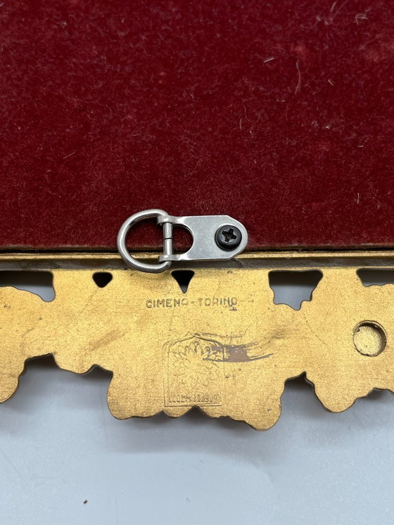 Image 1 of Miroir mural Cimena Torino, Italie – Style néo-baroque/rococo, cadre doré (33×28 cm)