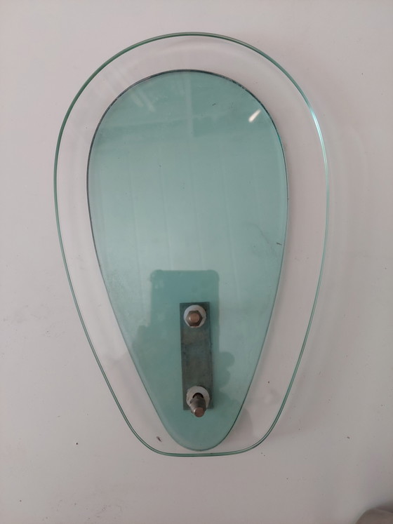 Image 1 of Fonta Arte 1970s Turquoise Glass Pendant Lamp