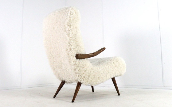 Image 1 of Fauteuil vintage 'Cuddle' recouvert de tissu
