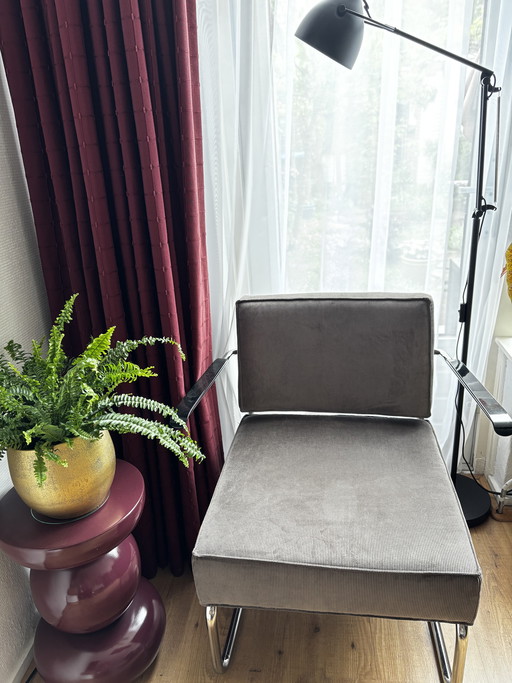 Zuiver Ridge Rib- Design fauteuil ribstof 