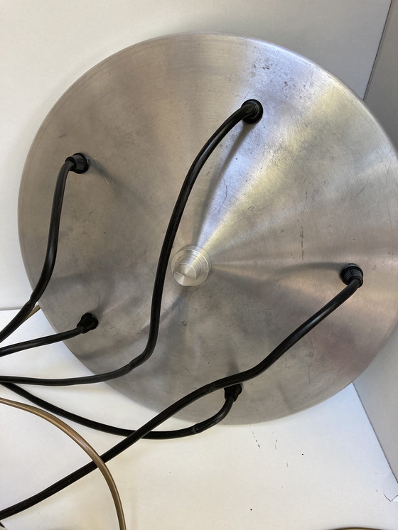 Image 1 of 5-lichts vintage jaren 70 chromen cascade hanglamp