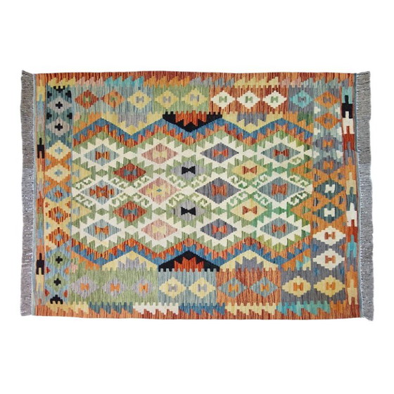 Kilim afgano Maimana antiguo – Lana hilada a mano – Doble cara – 130 x 171 cm – Alfombras, Wool (photo 5 of 5)