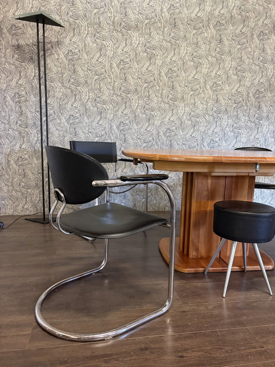 sedie da pranzo o sedie da ufficio – Leather, Metal (photo 2 of 5)