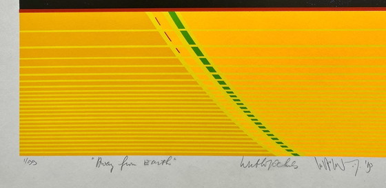 Image 1 of Serigrafia Wout van der Vet in collaborazione con Wubbo Ockels - Away from Earth