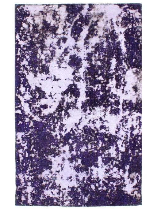 Oosters Handgeknoopt Vintage Art Klassiek & Reliëf Design 150 x 95 cm Paarse Kleur