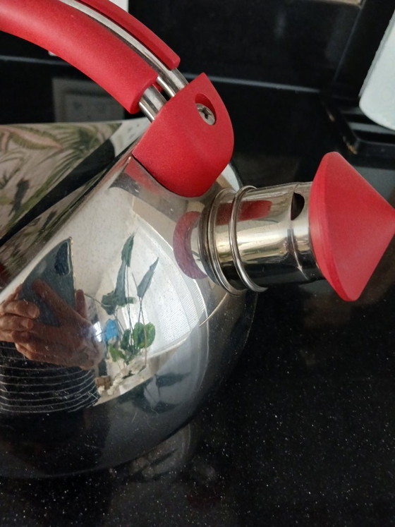 Carlo Giannini, Bouilloire Sifflante Modèle 'Arabica' – Accessoires de cuisine, Plastic, rvs (photo 6 of 10)