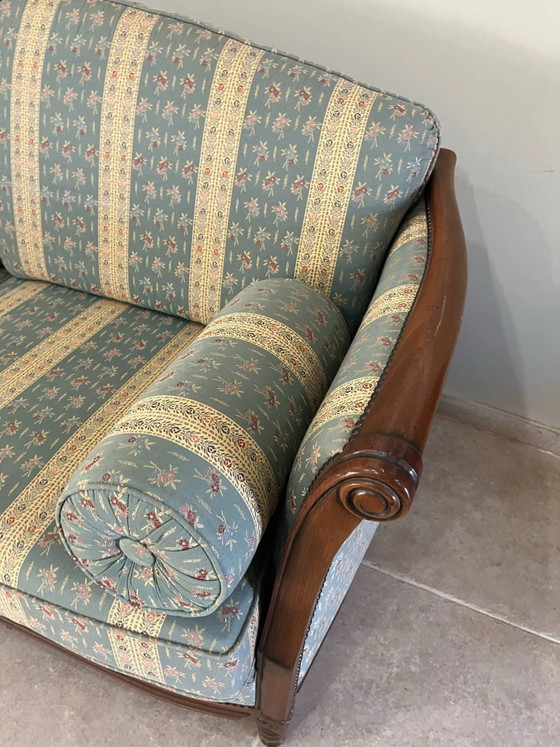 Divano vintage stile Luigi XVI – verde salvia – spirito cottage inglese – Divani 3 posti, Wood, Art Nouveau (photo 7 of 15)