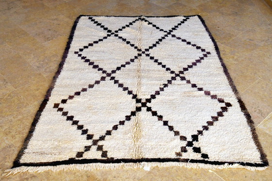 Image 1 of Tapis marocain vintage Beni Ourain - 240 x 174 cm