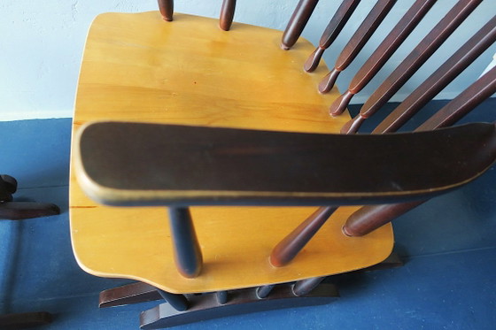 Poltrona reclinabile/a dondolo con poggiapiedi, stile metà secolo, anni '60. – Poltrone relax, Wood (photo 5 of 6)