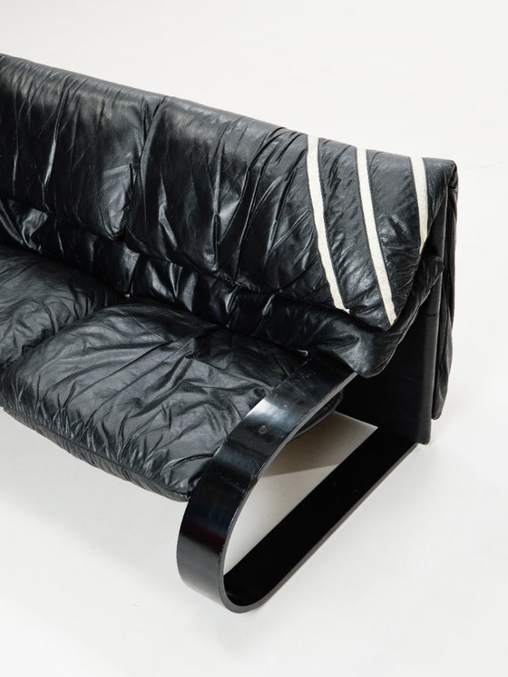 Image 1 of Divano a tre posti in pelle italiana di Coralba, anni '80