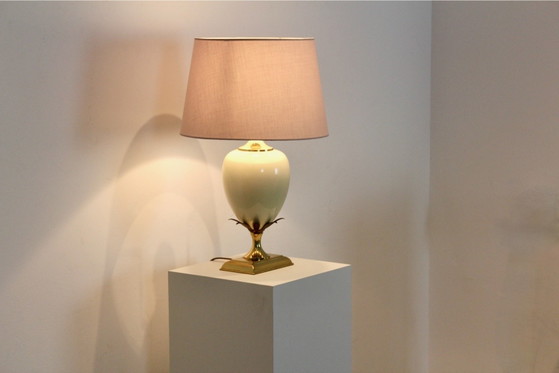 Lampe de table française de Maison Le Dauphin, Chrome, Laiton (photo 8 sur 9)