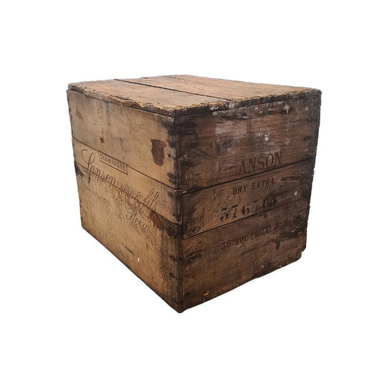 Image 1 of Alte Lanson-Champagnerflaschenkiste, frühe 1900er Jahre