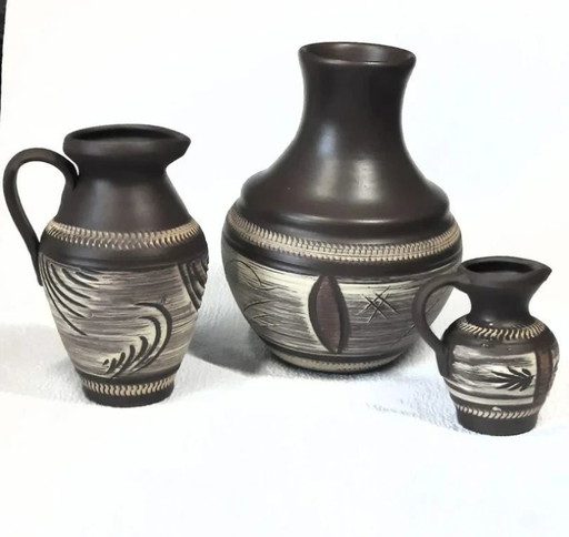 Beautiful Trio of West German Vases by Eckhardt & Engler (1950s-1960s)