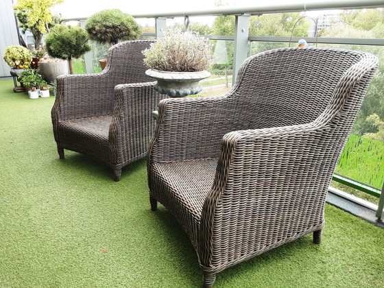 Image 1 of Twee four seasons loungestoelen met kussens