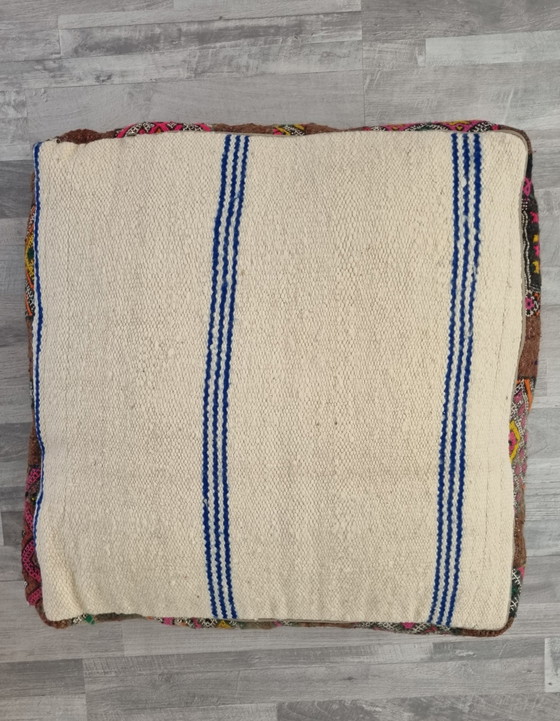 Image 1 of Kilim vintage pouf, moroccan pouf