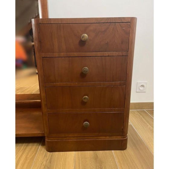 Image 1 of Toletta - Mobiletto da ingresso impiallacciato in noce, 1940