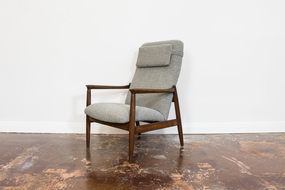 Image 1 of Mid Century High Back Armchair, 1960s, designed By Edmund Homa, Gfm, Poland