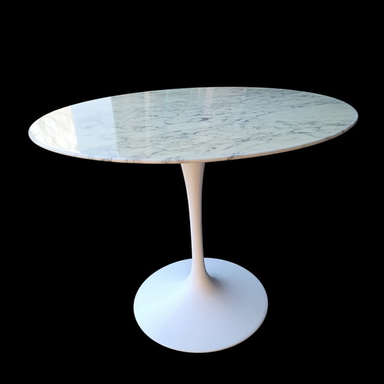 Image 1 of Knoll International Eero Saarinen Tulip Tisch Schreibtisch 90Cm Marmor Arabescato