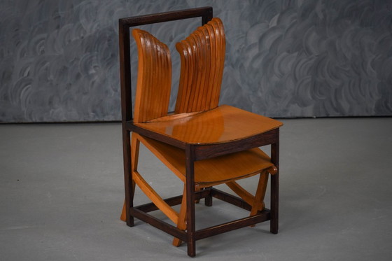 Image 1 of Chaises de salle à manger vintage au design sculptural unique, France années 1960, lot de 2