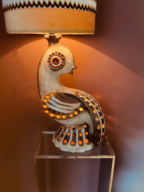 Image 1 of Grande lampada scultorea zoomorfa in stile Accolay anni '70 di Georges Pelletier