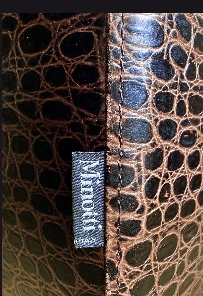 Image 1 of Minotti línea maleta estampado cocodrilo sillón lounge Rodolfo Dordoni años 90