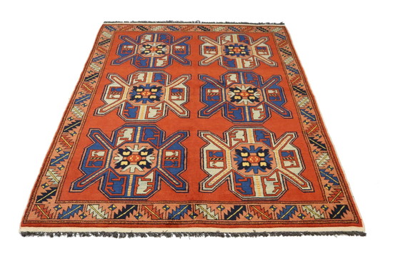 Image 1 of Russian Antique Caucasian Shirvan over 60 years - Kilim - 205 cm - 142 cm