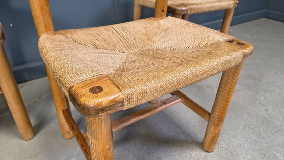 Image 1 of Rainer Daumiller grenenhouten eetkamerstoelen voor Hirtshals Savvaerk - set van 5 - jaren 70