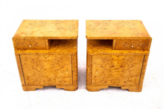 Image 1 of Pareja de mesillas de noche, Polonia, hacia 1940.