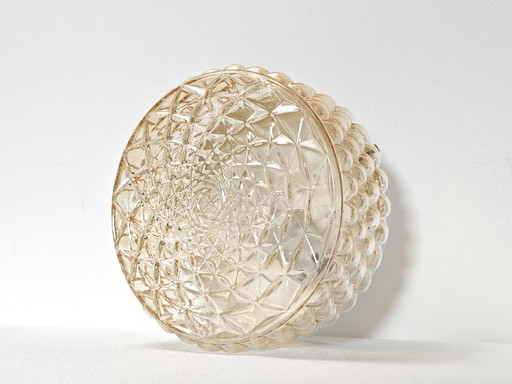 Vintage Wall Glass Sconce / Mid Century Flush Mount Ceiling or Wall Light/ Retro Modern Wall Plafoniere/ Vintage Lightning/ 