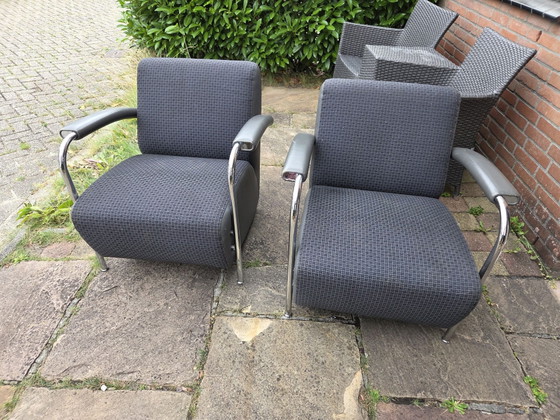 2x Leolux Scylla – Armchairs, Leather, Textile (photo 3 of 9)