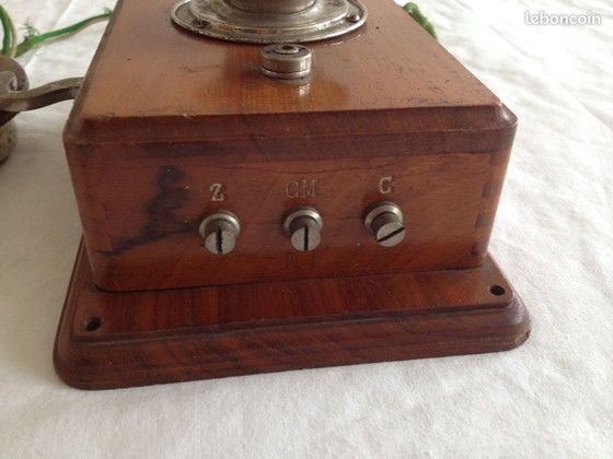 Image 1 of Telefono Antico in Legno, Auricolare Siemens & Halske, 1900 circa