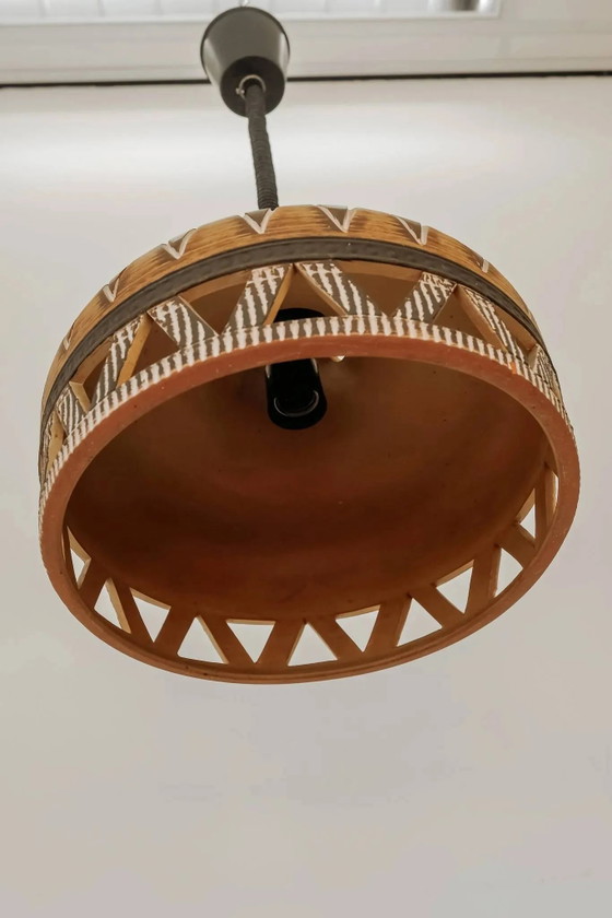 Vintage keramische hanglamp uit Denemarken, jaren 70. – Hanglampen, Porselein (photo 4 of 9)