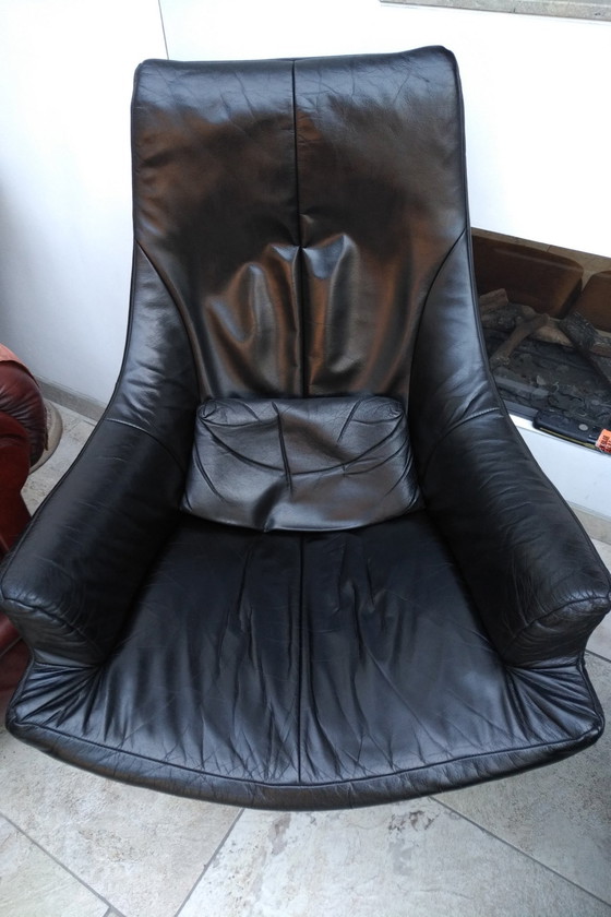 Image 1 of 2x Design Fauteuil + Hocker The Future Sitting Vision Noir