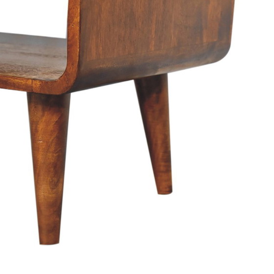 Stylish TV furniture made of solid mango wood – Chestnut brown – Artisan (photo 9 of 10)