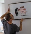 Ingekaderde Offset Lithografie Van Banksy