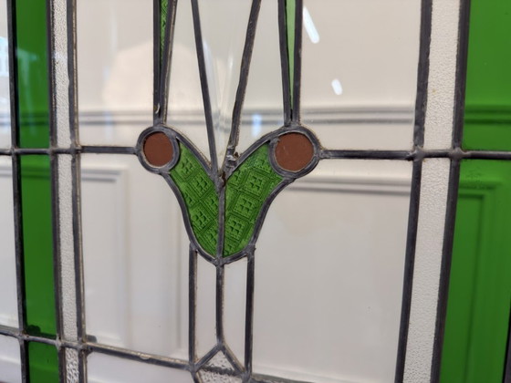 English Colonial Stained Glass Room Screen – Metal (photo 14 of 15)