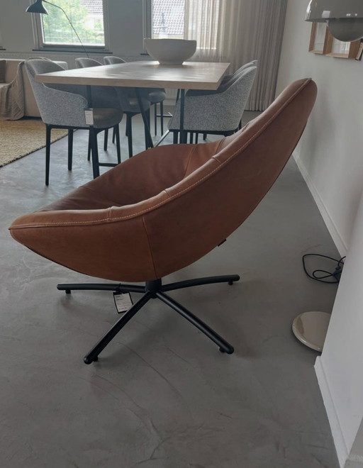 Label Armchair 'Hidde' - Yak Brown leather - Showroom model