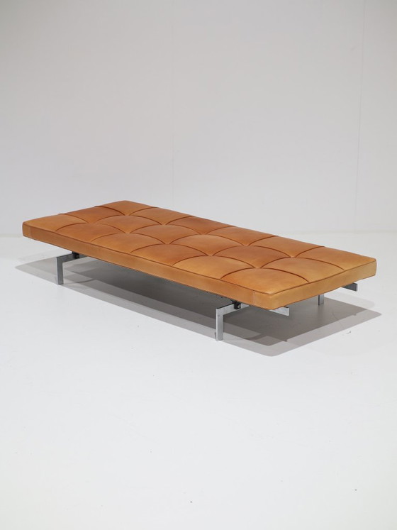 PK80 Daybed Poul Kjaerholm E. Kold Christensen, Denmark 1957, Leather, Metal, Brown, Modern (photo 6 of 15)