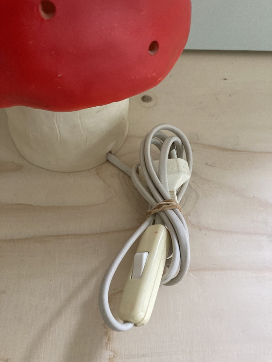 Image 1 of Heico Mushroom Lamp Red