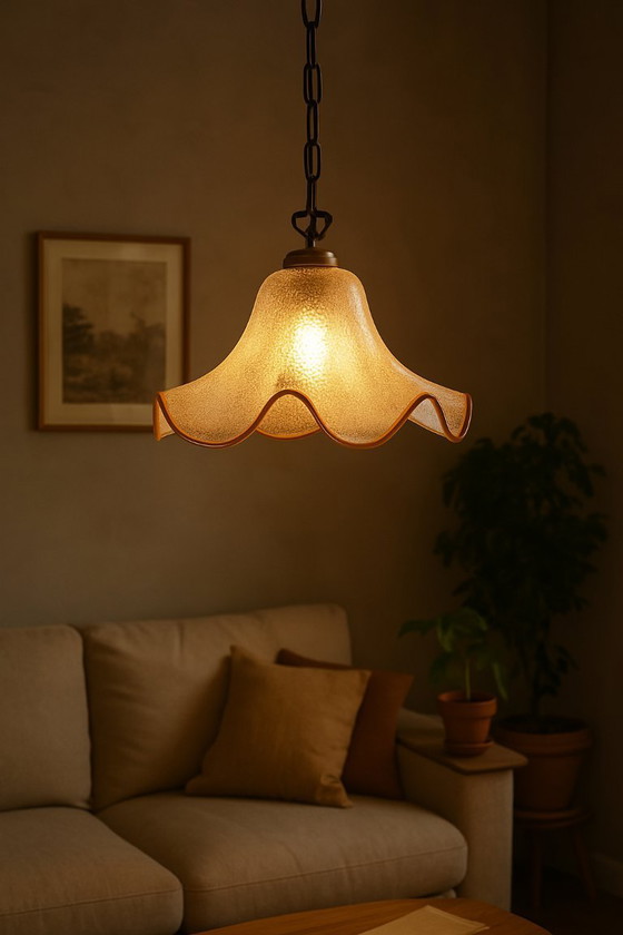 Image 1 of Lampada da soffitto in vetro di Murano di Eglo Leuchten (anni '70)