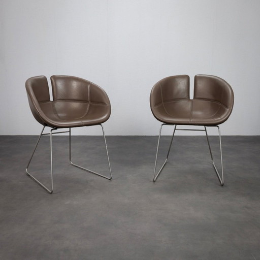 Pair of Fjord Chairs by Patricia Urquiola for Moroso, Italy, 2000s