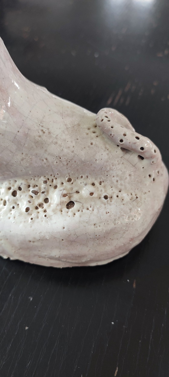 Image 1 of Ancient zoomorphic sculpture glazed terracotta