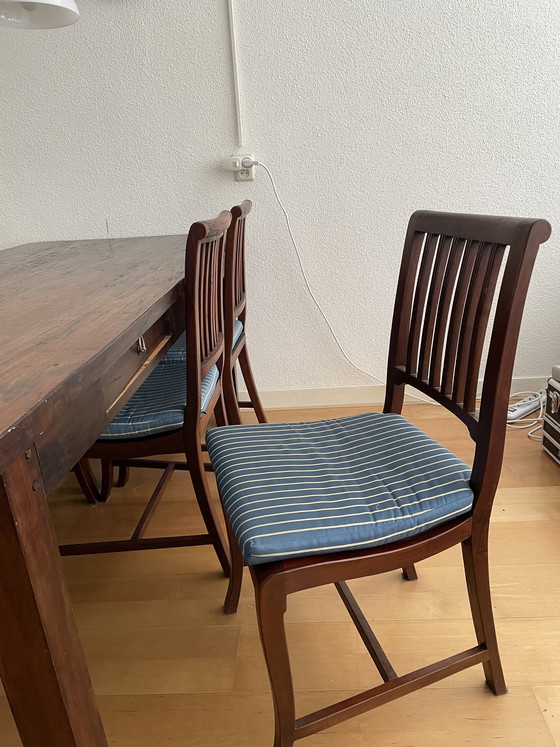 Image 1 of Wooden dining table with 6 chairs