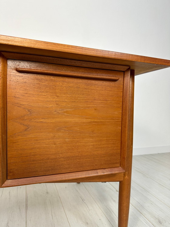 Image 1 of 1960S VINTAGE DANISH MID-CENTURY TEAK WRITING DESK BY ARNE VODDER FOR H.P. HANSEN