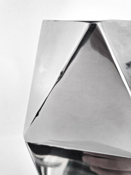 Chrome Metal Vase (photo 10 of 11)