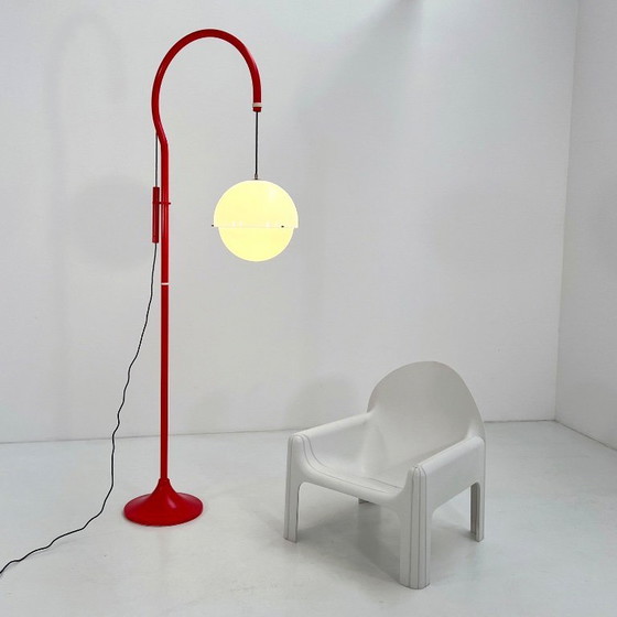 Image 1 of Red Model 4055 Floor Lamp by Luigi Bandini Buti for Kartell, 1960s
