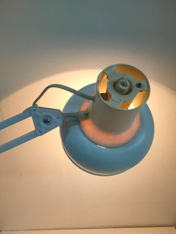 Image 1 of Scissor lamp Desk lamp Lival P12 white Finland 1970s