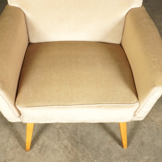 Poltrone vintage – Velluto beige – Anni '60 – Textile (photo 12 of 12)