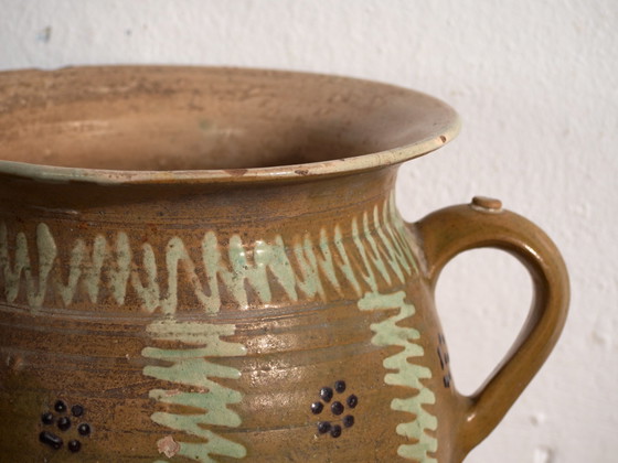 Coppia di Vasi per piante Antichi in Ceramica Smaltata, Europa Centrale, circa 1900, Marrone (foto 3 di 9)