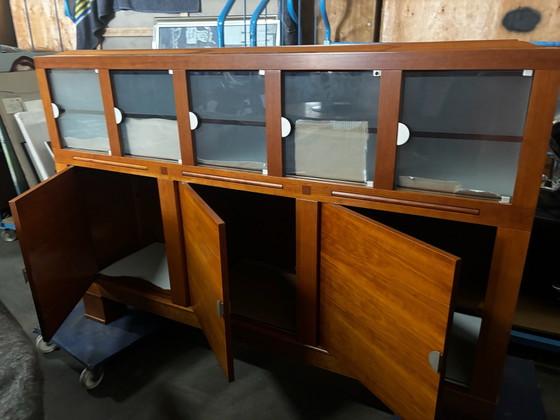 2 Giorgetti Abacus Sideboards – Buffetschränke, Holz, Glas (photo 11 of 13)